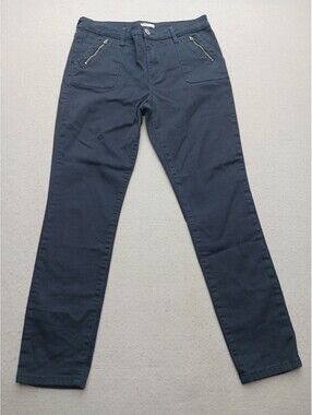 STS Blue Women's Pants Size 8 Blue Chino High Rise Belt Loops Zipped Pockets